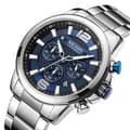 Herr Quartz Armbandsur Män Rostfritt Stål Band Chronograph Wa
