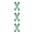 Miniatyrbillede 1 af 5: 1/2/3/5 Knæhøje Strømper til Tykke Lår Lette at Bære og Gør Grønne og Hvide 3Set green and white