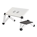 Miniatyrbild 1 av 3: Laptopbord Portabelt Vikbart Dator- och Tabletstativ Med Kylfläkt White