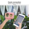 Pikkukuva 4 / 5: Retro Langaton Bluetooth-yhteensopiva Kaiutin Vintage Mini Stereokaiutin Pink
