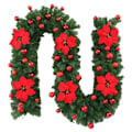 Miniatyrbilde 1 av 2: Julekrans med lys for julebryllupsfestdekorasjon Red