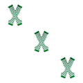 Miniatyrbillede 3 af 5: 1/2/3/5 Knæhøje Strømper til Tykke Lår Lette at Bære og Gør Grønne og Hvide 3Set green and white