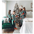 Miniatyrbild 4 av 5: Jul Familj Julgran Tryck Pyjamas Matchande Set Toddler 5T