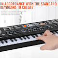 Miniatyrbilde 2 av 10: 61 Tangenter Elektronisk Orgel Digitalt Piano Keyboard med Mikrofon Barnemusikkleke for Barn - WELLNGS