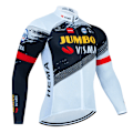 Pikkukuva 1 / 5: 2023 JUMBO Pitkähihainen pyöräilypaita ja henkselihousut Ropa Ciclismo Pyöräilyvaatteet MTB Pyöräilypaita Syksyinen asu Miesten vaatteet Auburn XXL Auburn
