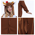 Pikkukuva 5 / 5: Reedca Totoro Aikuisten Onesie Halloween Cosplay Asut Anime Pyjamat Yhteensopiva Naisten Ja Tyttöjen Kanssa, napitus Deer2 L