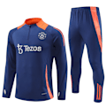 Miniatyrbilde 1 av 2: 2425 Ny Manchester United Langermet Halv Glidelås Treningsskjorte for Voksne og Barn Kongeblå Kongeblå Kongeblå 18 Royal blue