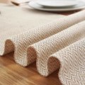 Miniatyrbilde 1 av 4: Jute Lin Burlap Rustikk Vevd Duk med Frynser for Julebord Hjemmefest Dekor