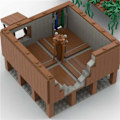 Miniatyrbillede 4 af 4: Moc Dele Ww2 Træhuse Base Militære Byggeklodser Hær Soldat Diy Konstruktionslegetøj Drenge Gaver