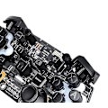Miniatyrbilde 2 av 4: Somatosensorisk vibrasjonsspillhåndtak Transparent PC-datamaskinversjon Switch Bluetooth trådløst spill