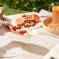 Miniatyrbillede 5 af 5: 8\" Tommer Store Engangs Bambus Tallerkener 100-Pak - Bionedbrydelige Sushi Både Serveringsbakke, Træ Papirtallerkener, Bambus Beholdere
