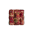 Miniatyrbillede 1 af 5: Boho Stil Udendørs Rund Vendbar Siddepude – Square Red（40cm）