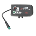 Miniatyrbillede 3 af 5: Elektrisk Cykel LED Strømindikator Panel Elektrisk Cykel Modifikation Display Meter med Vandtæt 5p Han til 22.2mm Styr 36v lin