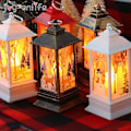 Miniatyrbilde 1 av 5: Juledekorasjon Lykt LED Lys Telys Julenissen Elg Lampe Nyttårsgave NO.4