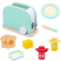 Miniatyrbild 3 av 4: Simuleringslekhus Träleksak Kök Brödmaskin Juicepress Set