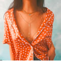 Miniatyrbillede 5 af 5: Paillet BH Kropskæde, Små Mønter T-Række Delikat Kæde BC040-Sequins Bra