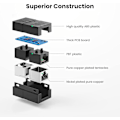 Miniatyrbillede 2 af 5: 2 stk. Rj45 Kobling Cat7 Cat6 Cat5e Ethernet Kabel Forlænger Adapter Lan Stik Inline Kobling Hun til Hun Sort