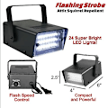 Miniatyrbillede 3 af 5: Mini LED Stroboskoplys med 24 Super Lyse 20w LED'er med Variabel Hastighedskontrol - Rox-St1