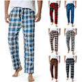 Pikkukuva 1 / 4: Erittäin pehmeät puuvillaiset pyjamahousut miehille, vaaleansininen XL light blue