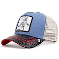 Miniatyrbillede 1 af 2: Farmdyr Trucker Baseball Cap Hat Mesh Style Mænd Kvinder Hip Hop Bros, justerbar Baseball Hat qd bedst dinosaur blue