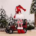 Pikkukuva 1 / 3: Hyvää Joulua Led Valoisa Kasvoton Metsän Vanha Mies Tonttu Nukke Koriste Navidad Uuden Vuoden Lahja Lasten Nukke Red long legs