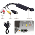 Pikkukuva 5 / 5: USB 2.0 VHS-kasetti PC DVD-muuntimeen Peli Video & Audio Capture Card -sovitin