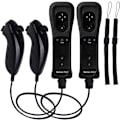 Miniatyrbilde 1 av 4: 2x 2 i 1 Integrert Wiimote Motion Plus-kontroller og Nunchuk