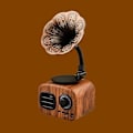 Pikkukuva 1 / 4: Pähkinäpuun värinen langaton kaiutin retro puinen kannettava mini bluetooth järjestelmä TF FM radio subwoofer