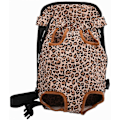 Miniatyrbild 1 av 3: Handsfree Justerbar Ryggsäck Resväska För Husdjur Raser Utomhus Leopard