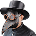 Pikkukuva 4 / 5: Ruttotohtorin varisnaamio Steampunk pitkä nokka linnunnaamio
