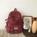 Miniatyrbild 1 av 5: Dam Ryggsäckar Vattentätt Tyg Rucksack För Tonårsflickor Skolväska Student Bokväska Resa Red