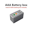 Miniatyrbilde 1 av 5: Tekniske Deler Motor Multi Power Funksjoner 8293 8883 Verktøy Servo Tog Modellsett Byggeklosser Kompatible Alle Merker AAA-Battery-box