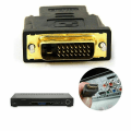 Pikkukuva 1 / 3: DVI-D uros (24+1 pin) HDMI naaras (19-pin) HD HDTV Monitori Näyttöadapteri