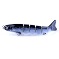 Miniatyrbillede 1 af 5: 1 stk 12,7 cm 6-leddet Saltvandsfiskelokker Agnfisk Kunstig Fisk Minnow Ørred Swimbaits 1