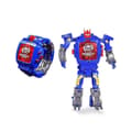 Kreativ Robot Transformers Barneklokke, Stor Skive Digital Klokke for Gutter 2-14 År, Blå