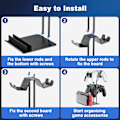 Miniatyrbild 4 av 5: Multifunktionell gamepad-hållare för PS5/PS4/Switch, fäste, stativ, handkontrollfäste, headset-hörlurshållare, telefonstativ, hyllkrok Iv-p5247