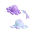 Miniatyrbillede 1 af 3: Vendbar Blæksprutte Fidget Farve Tie Dye Silikone Sensorisk Dekompressionslegetøj purple