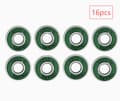 16-pack friktionsfria ABEC 9-kullager för skateboard och rullskridskor Green