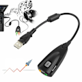 Pikkukuva 1 / 4: Usb2.0 - 3,5 mm:n mikrofoni/kuulokeliitäntä ulkoinen 7.1-kanavainen äänikorttisovitin