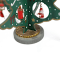 Miniatyrbillede 3 af 5: Mini juletræ i træ til bordplade til juledekorationer green