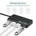Miniatyrbillede 2 af 3: 3.0 High Speed 4 Port USB Hub Desktop PC Laptop Multi Splitter Udvidelse