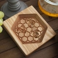 Miniatyrbillede 2 af 4: Kageform Prægestempel til Småkager Træ Peberkage Kage Skabelon til Køkken DIY The Bees