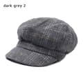 Åttekantet lue, maler- og avisguttlue, dameberet MØRKEGRÅ dark gray 2