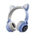 Miniatyrbillede 1 af 2: Lysende hovedmonteret katteøre trådløst foldbart bluetooth headset