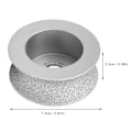 Miniatyrbillede 4 af 7: Bullnose Slibeskive Porcelæn Bullnose Værktøj 20Mm 7.3Cm Lodde Slibeskive Konkav Slibeskive til Sten Keramik Glas (Konkav Slibning