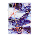 Miniatyrbild 4 av 5: Tabletfodral i PU-läder med marmordesign, kompatibelt med Apple Ipad Air 4 2020 1 dark blue
