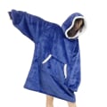 Miniatyrbillede 3 af 5: Flannel Hætteklæde Tæppe, One Size blue