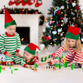 Miniatyrbild 4 av 5: Paket med 4 Röda Filt Tomtehattar Jul Tomte Tomtehattar Julhelg Party Kläder Gåvor Tonårsaccessoarer
