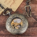 Miniatyrbild 2 av 4: Steampunk Retro Ihålig Växelrörelse Mekanisk Fickur Skelett Handuppdragna FOB-klockor