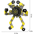Miniatyrbilde 3 av 4: 3 stk. transformerbar kjederobot leke diy deformasjonsrobot deformert mekanisk spiral twister fingertupp dekompresjon fingertupp leke for barn voksne 3pcs
